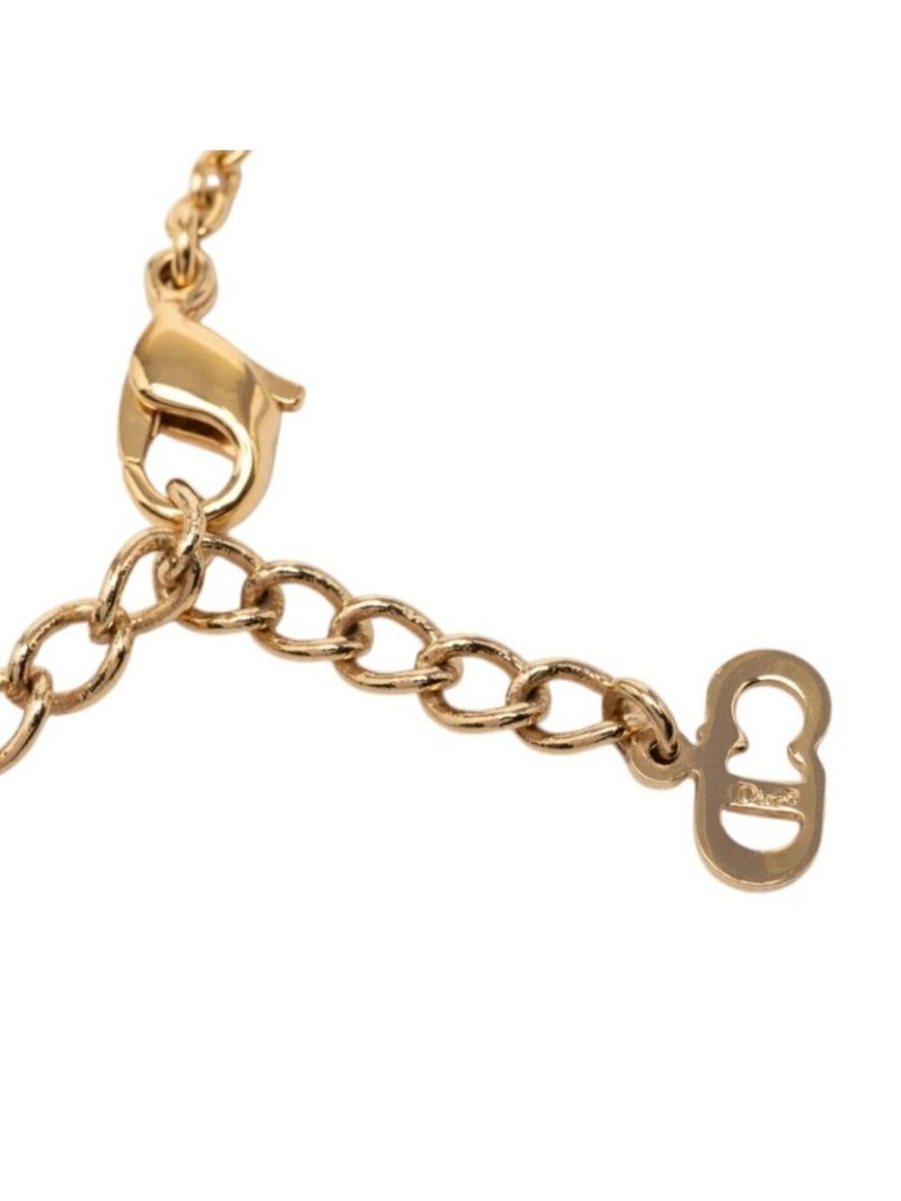★SOLD★ Dior CD Logo Chain Pendant Necklace Gold Plated - Picture 5 of 6